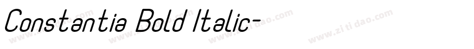Constantia Bold Italic字体转换